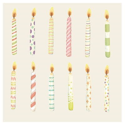 Birthday Candles Cocktail Napkin