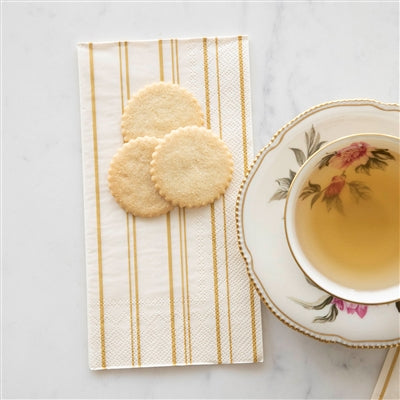 Antique Gold Stripe Guest Napkin
