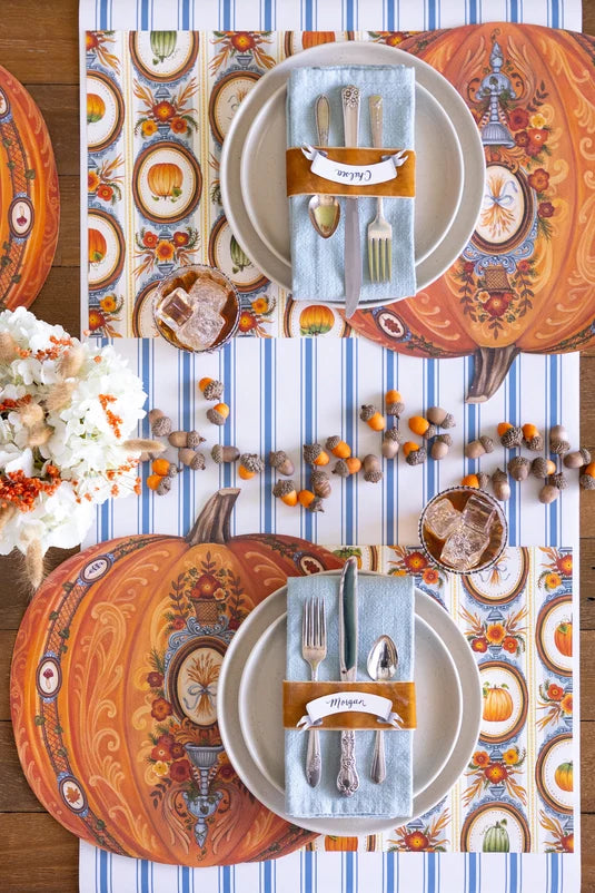 Hester & Cook Antique Pumpkin die-cut paper placemats, view 2