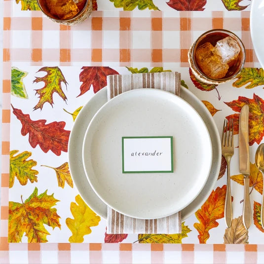 Hester & Cook Fall Foliage paper placemats, view 2
