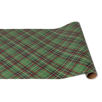Hester & Cook Green Plaid paper table runner