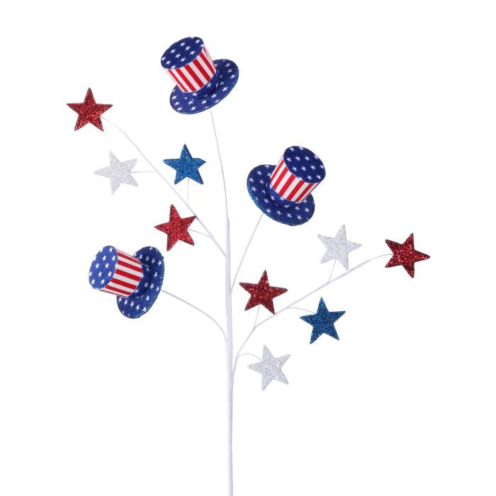 Americana Hat W/ Stars Spray - 28"