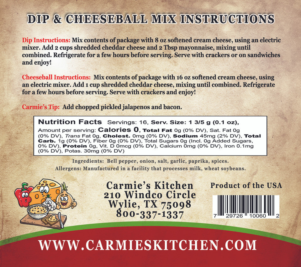 Pimento Cheese Dip Mix