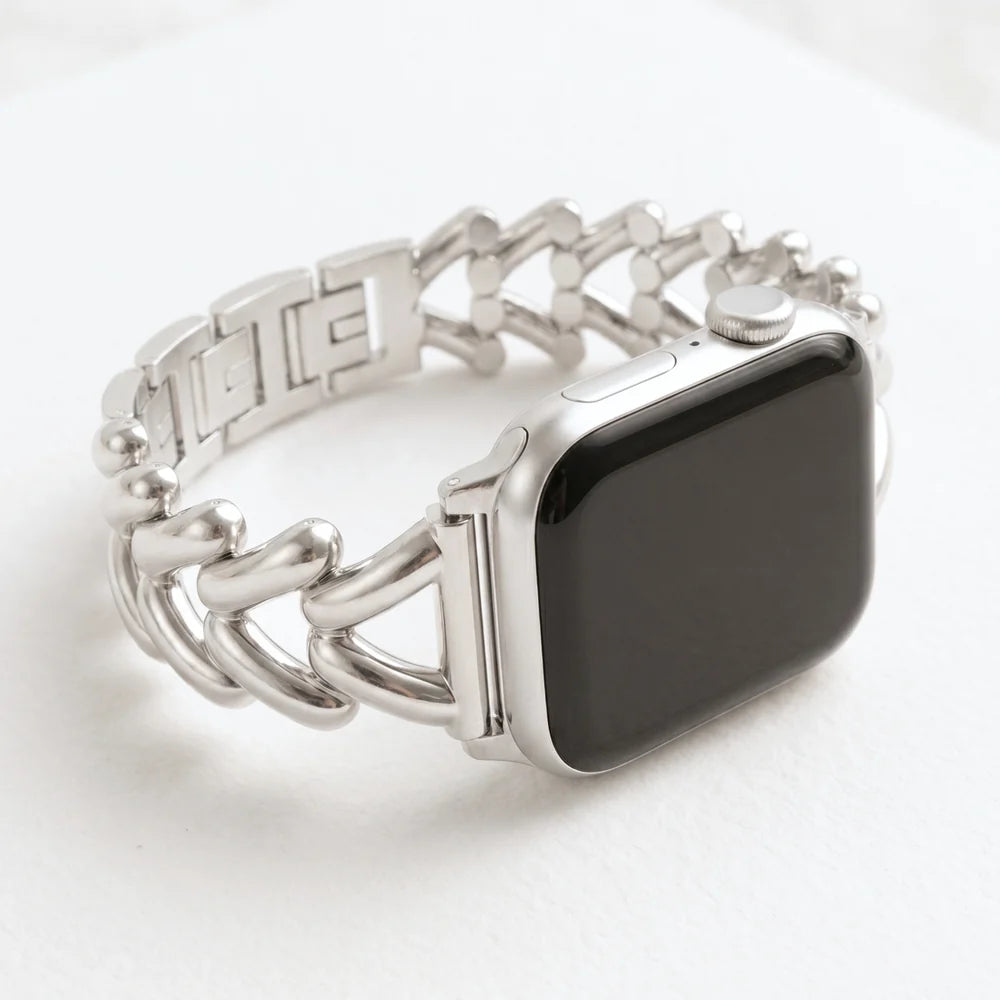 Silver Apple Watch Band