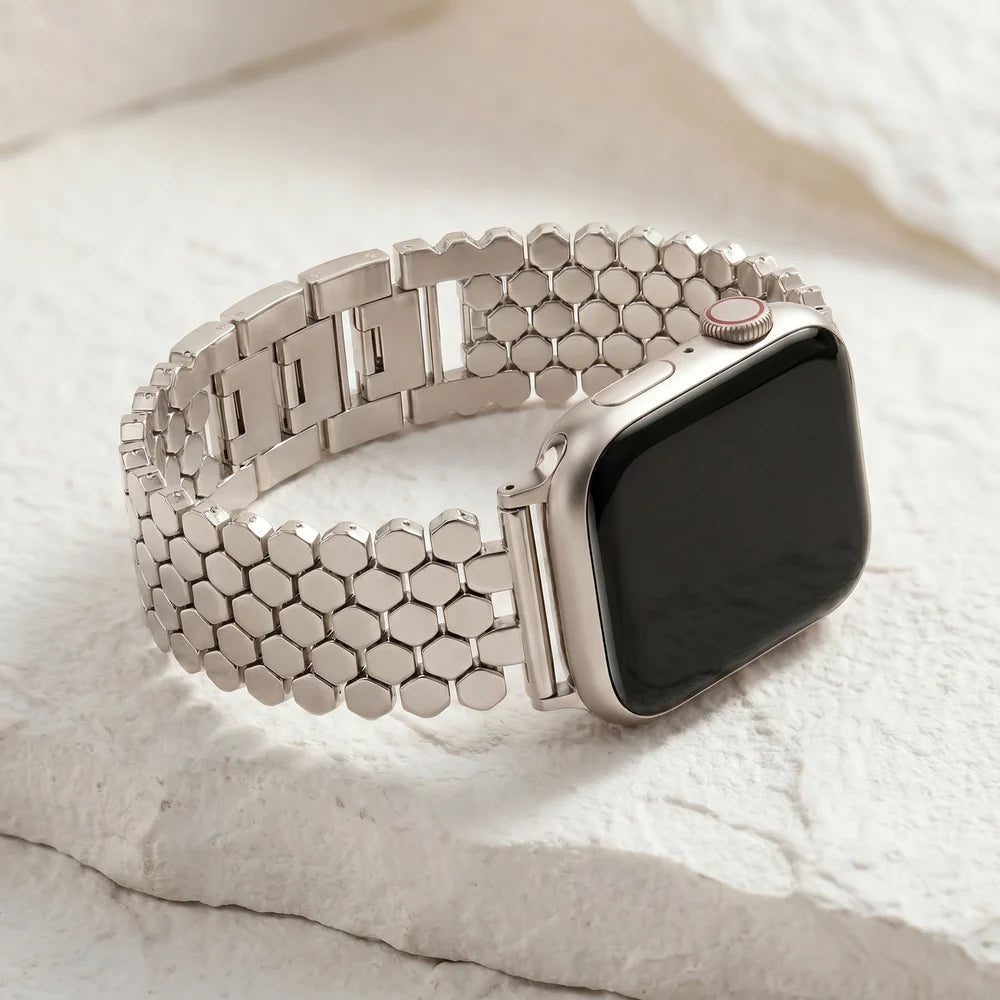 Silver Apple Watch Band