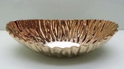 Small Oval Bowl - White/Gold