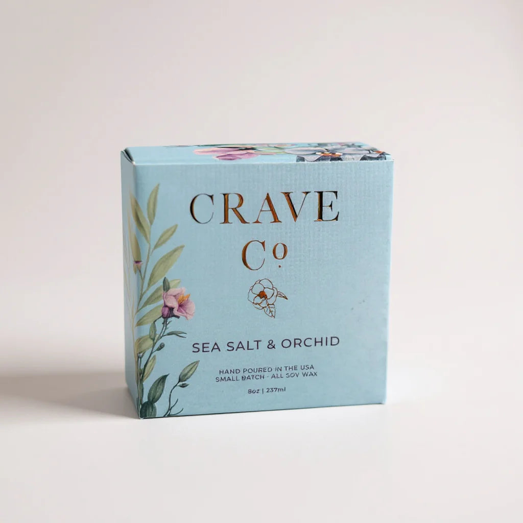 Sea Salt & Orchid - Boxed Candle