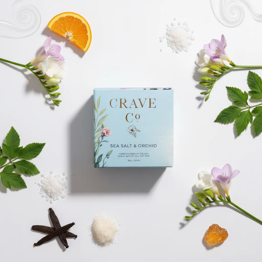 Sea Salt & Orchid - Boxed Candle