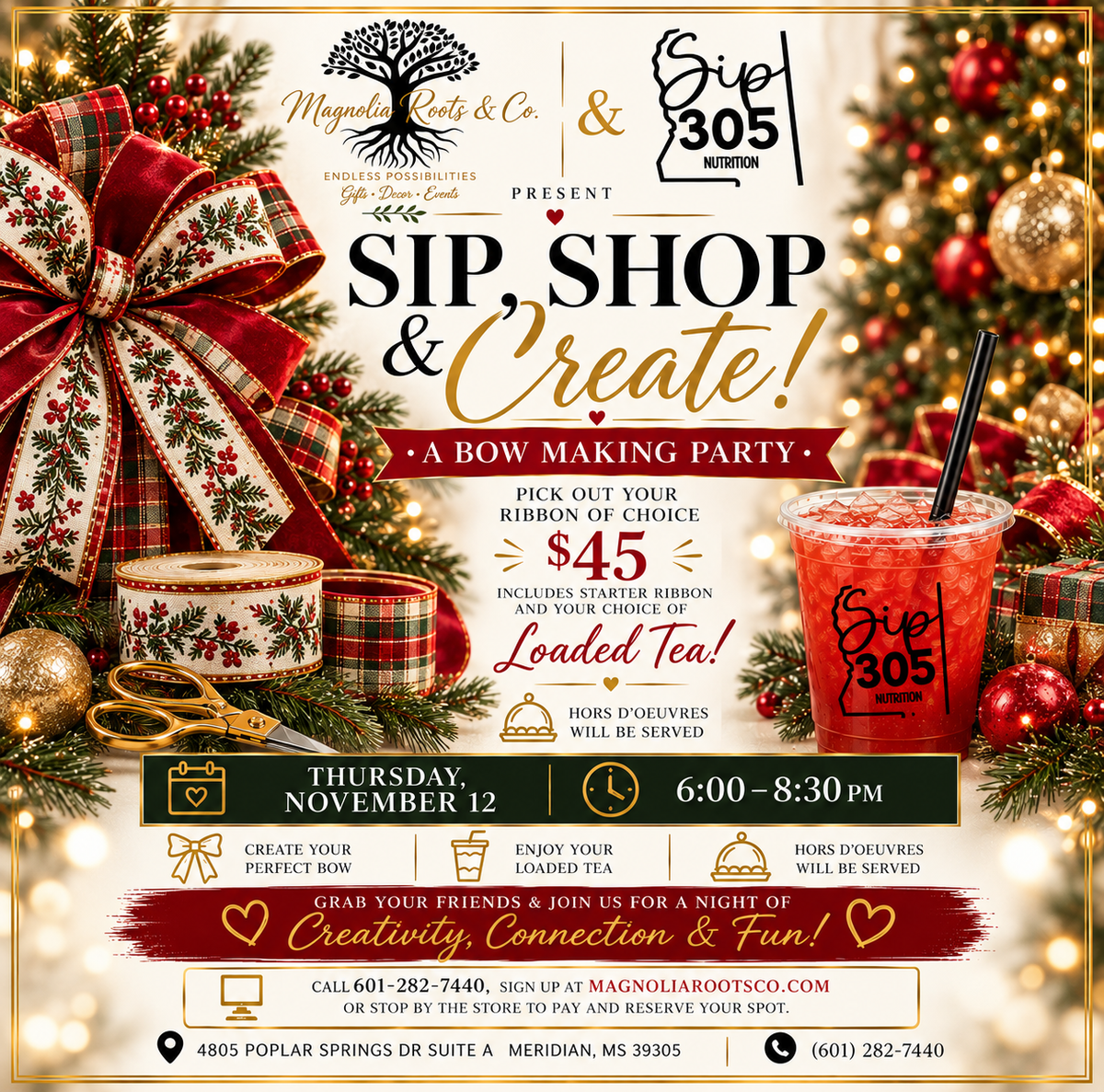 Sip, Shop & Create Class