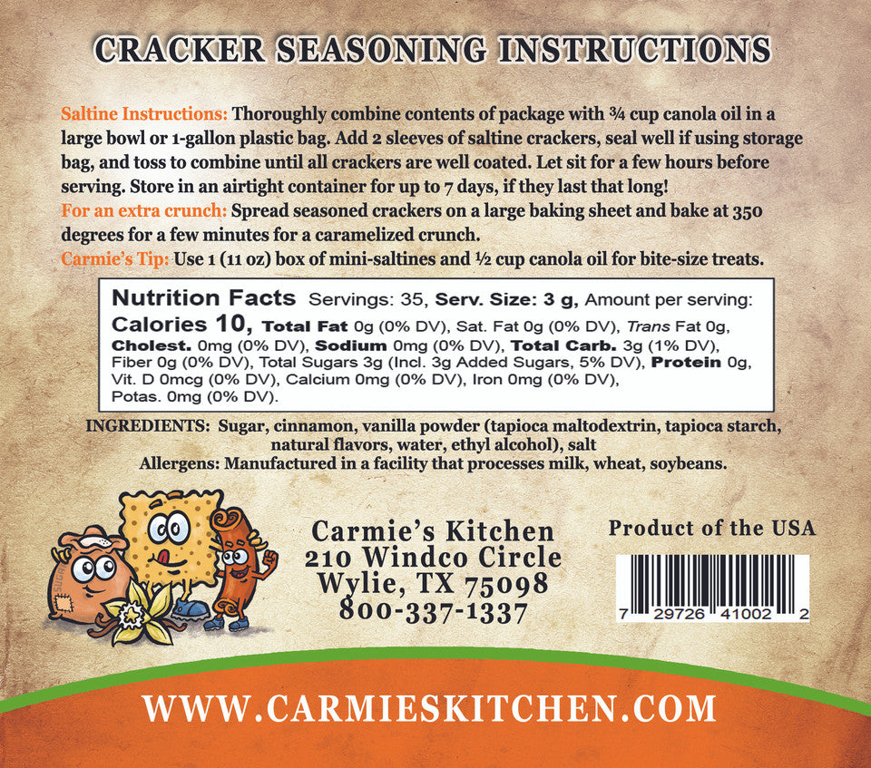 Snickerdoodle Cracker Seasoning Mix