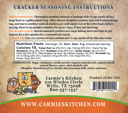 Snickerdoodle Cracker Seasoning Mix