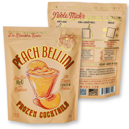 Peach Bellini Frozen Cocktail -Just add Water + Prosecco