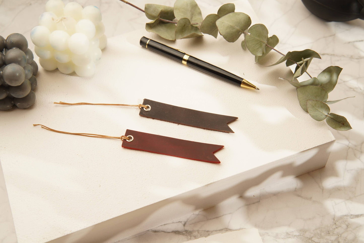 Leather Bookmark: Brown