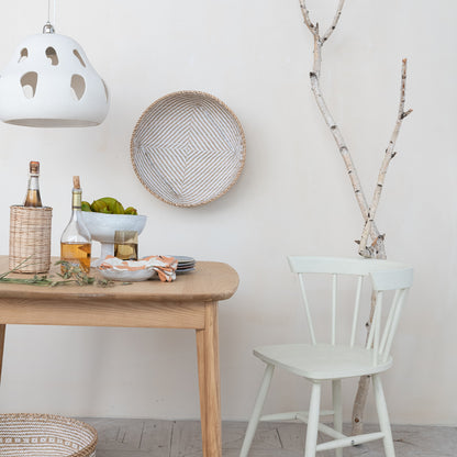Hand-Woven Seagrass & Rattan Baskets with Pattern