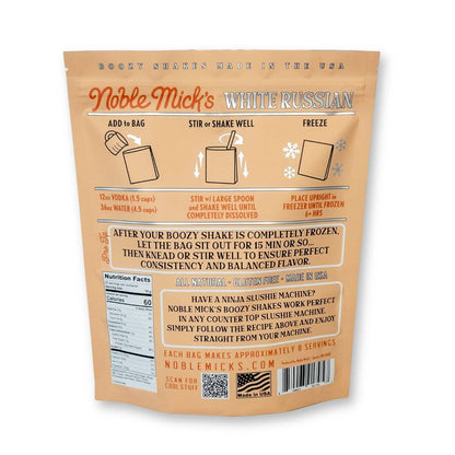 White Russian Boozy Shakes Mix -Just add Water + Vodka