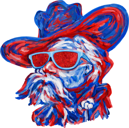 Colorful rebel Mascot Wreath Sash