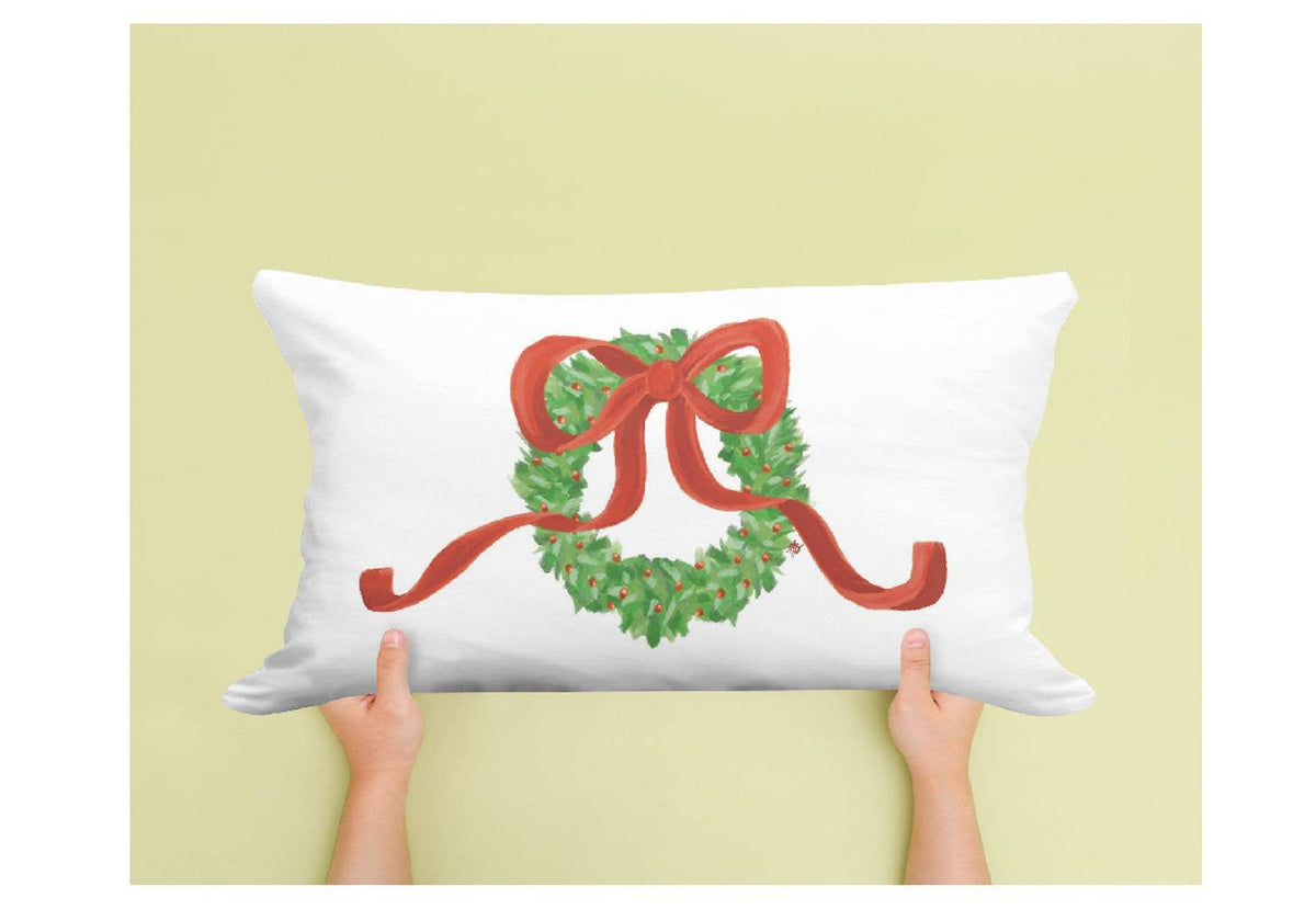 Haley's Pink Christmas Jolly 20x14 Lumbar Pillow