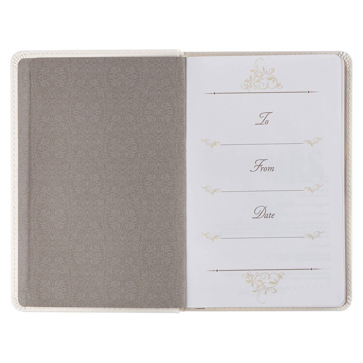 Devotional for Mr. & Mrs. - White Faux Leather
