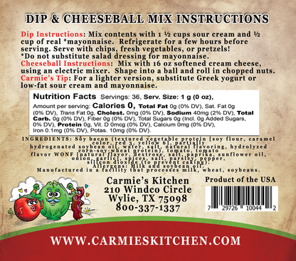 BLT Dip and Cheeseball Mix