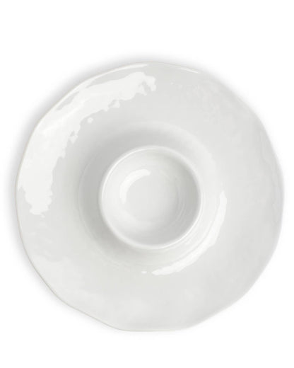 Lanai Melamine Chip & Dip   White   13.5"